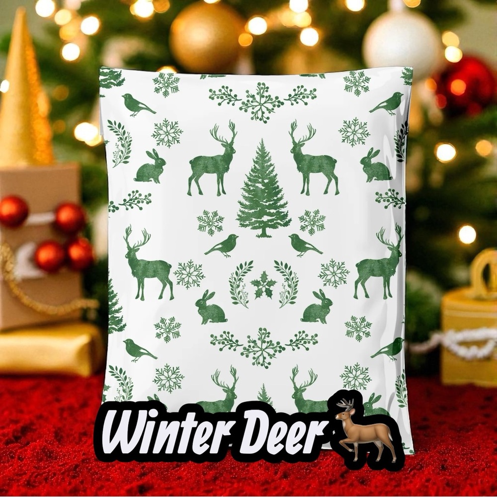 Winter Deer Poly Mailers 10x13 Pack of 25 - Picture 4 of 15